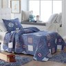 kit cobre leito colcha porta travesseiro patchwork teen rozac jeans