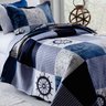 kit cobre leito colcha porta travesseiro patchwork teen rozac mariner