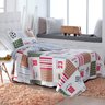 kit cobre leito colcha porta travesseiro patchwork teen rozac basket