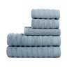 jogo de toalhas 5 pecas fio penteado atlantica aura azul acinzentado