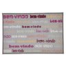tapete de porta bem vindo corttex palavras