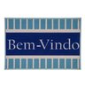 tapete de porta bem vindo corttex blue