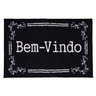tapete de porta bem vindo corttex monograma