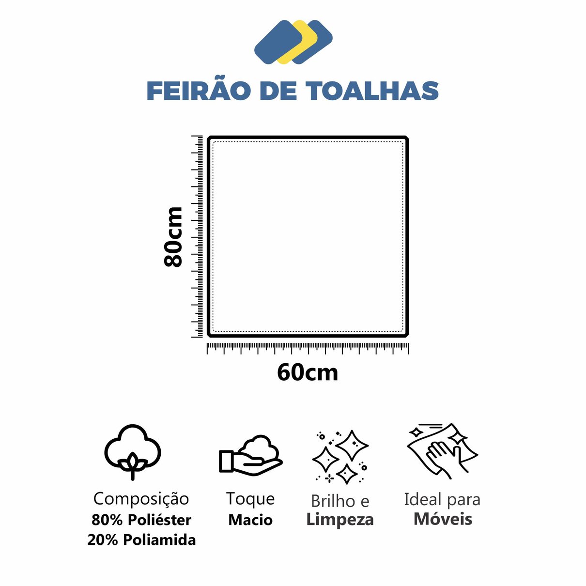 toalha multiuso microfibra appel img comple
