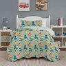 colcha cobre leito infantil solteiro studio mix corttex dino fun
