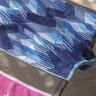 toalha praia aveludada jacquard corttex capri azul