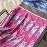 toalha praia aveludada jacquard corttex capri rosa