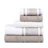 jogo de toalhas 5 pecas fio penteado atlantica imperial sublime trigo com off white