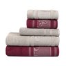 jogo de toalhas 5 pecas fio penteado atlantica imperial sublime trigo com cherry
