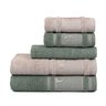 jogo de toalhas 5 pecas fio penteado atlantica imperial sublime trigo com verde amazonia