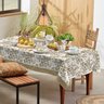 toalha mesa estampada retangular 6 8 lugares basic teka ramalhetes ambientada