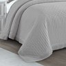 kit cobre leito colcha solteiro casal queen king matelasse ultra macio com renda bordado ingles 300 fios rozac victoria cinza claro detalhe