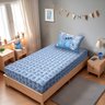jogo cama malha 2 pecas portallar solteiro stitch blue