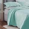 kit cobre leito colcha solteiro casal queen king matelasse ultrassonico bouti rozac classic verde aqua detalhes