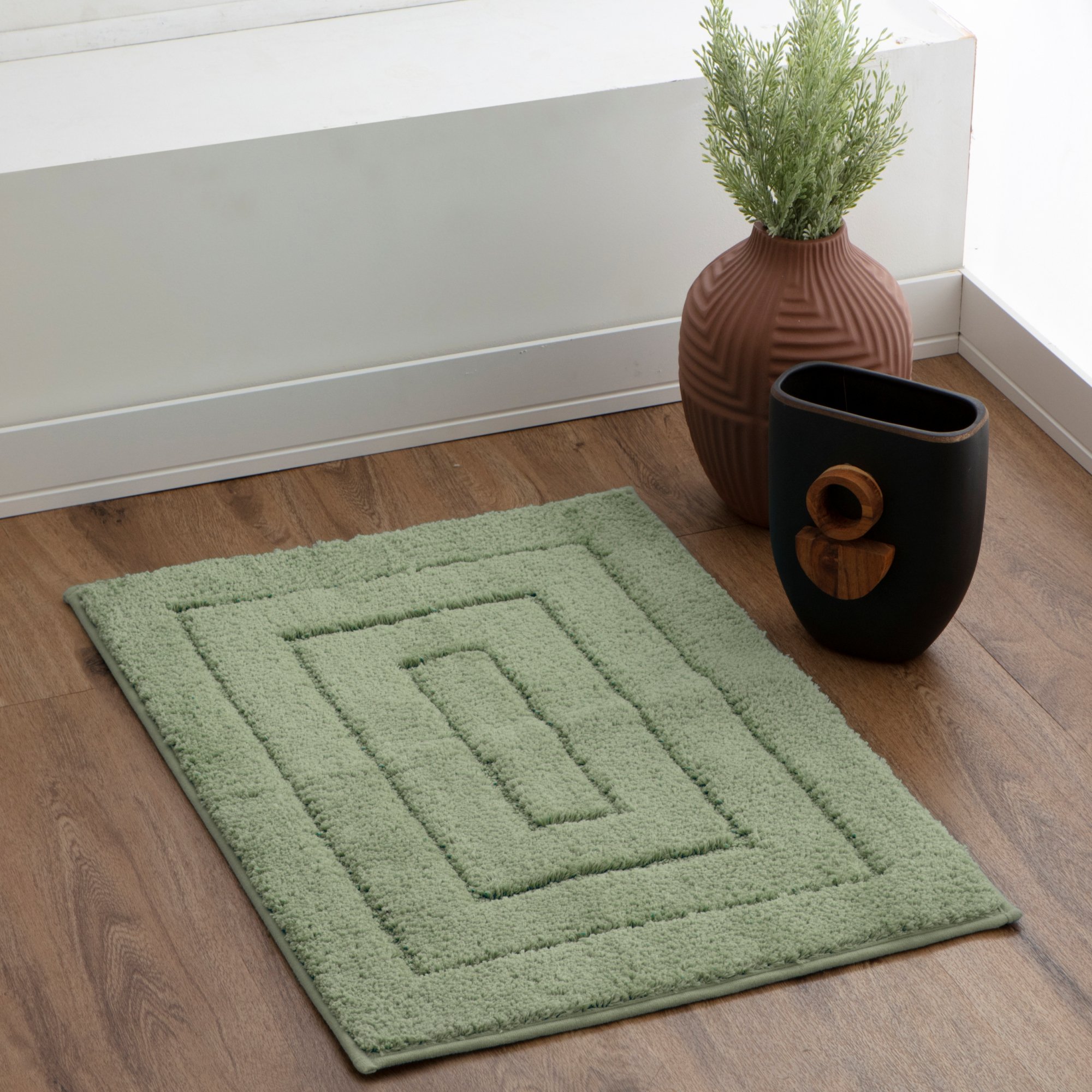 Tapete Grande Antiderrapante Extra Soft Rozac - Hydra - Verde Fine
