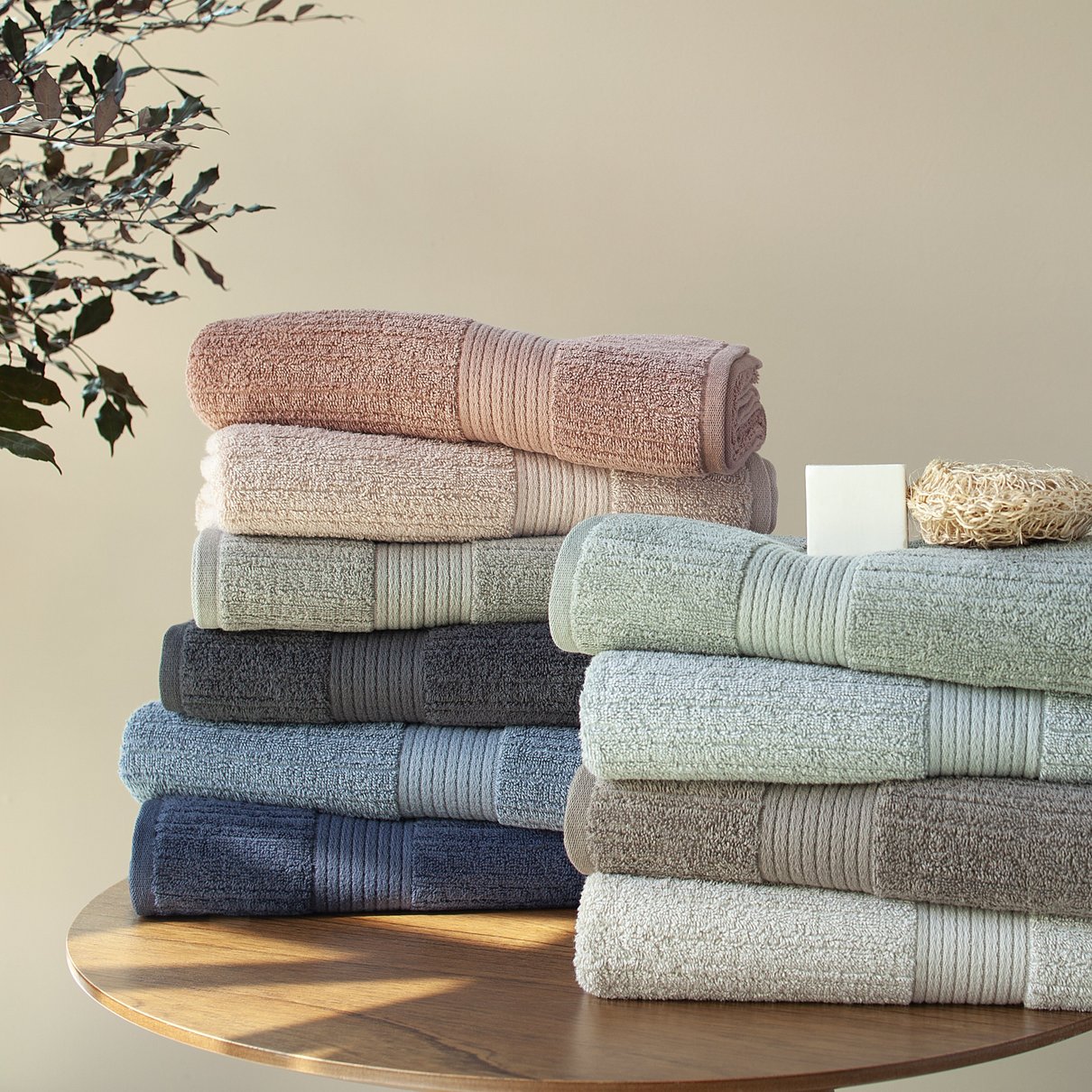 toalha banhao gigante banho rosto felpuda fio penteado canelado buddemeyer ambientada