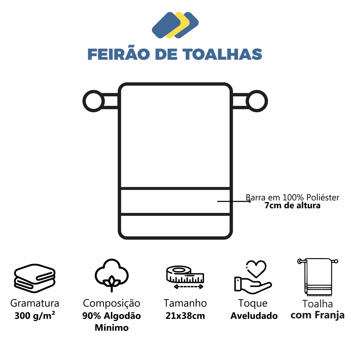 toalha social para estampa sublimatica com franja print new img comple