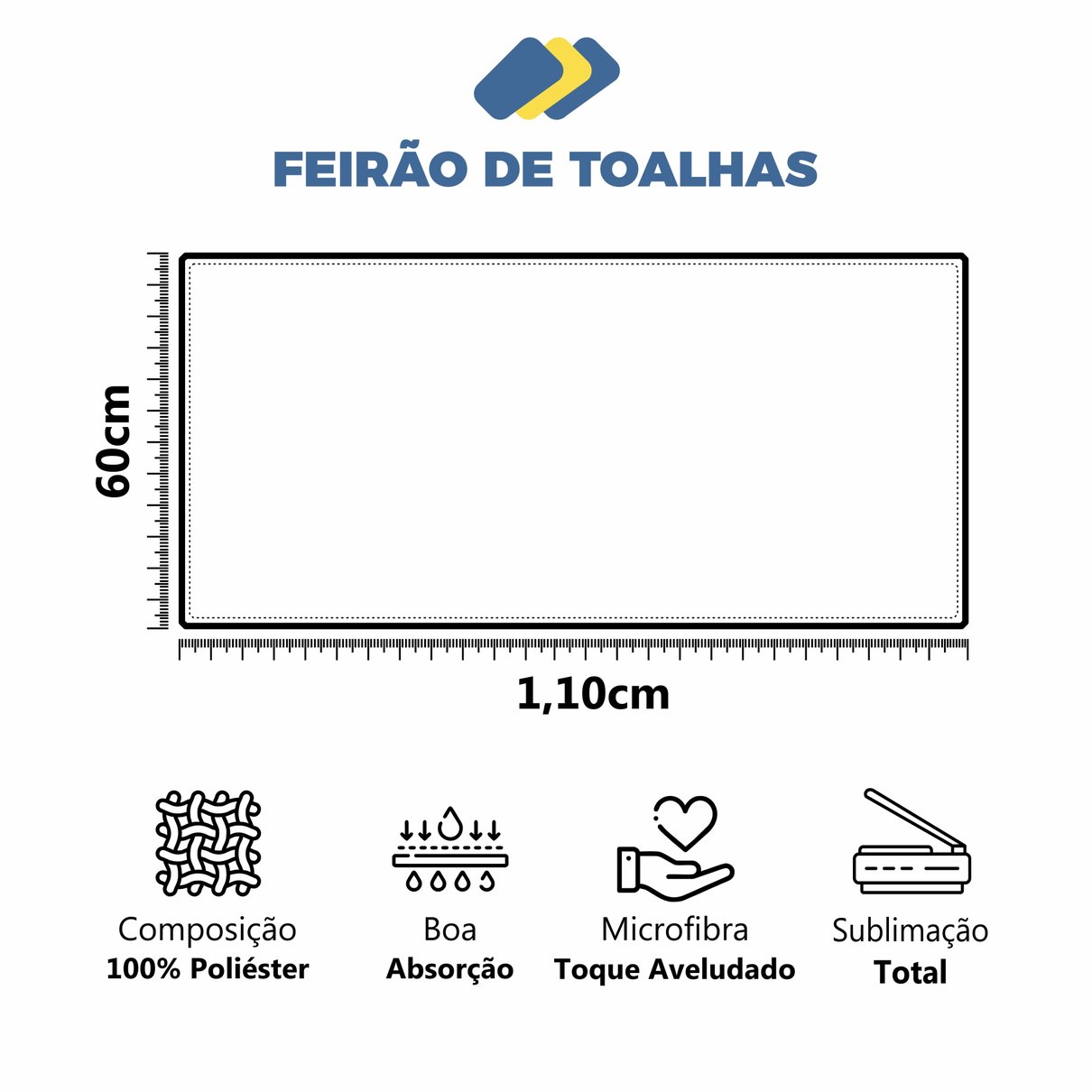 toalha de praia de microfibra para sublimacao total dry kids img comple