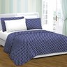 jogo de cama casal queen king hipercal 300 fios 6 pecas rozac chrome geo azul ambientado