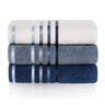 kit 3 toalhas de banho lumina karsten branco com azul azul acinzentado marinho sort 4