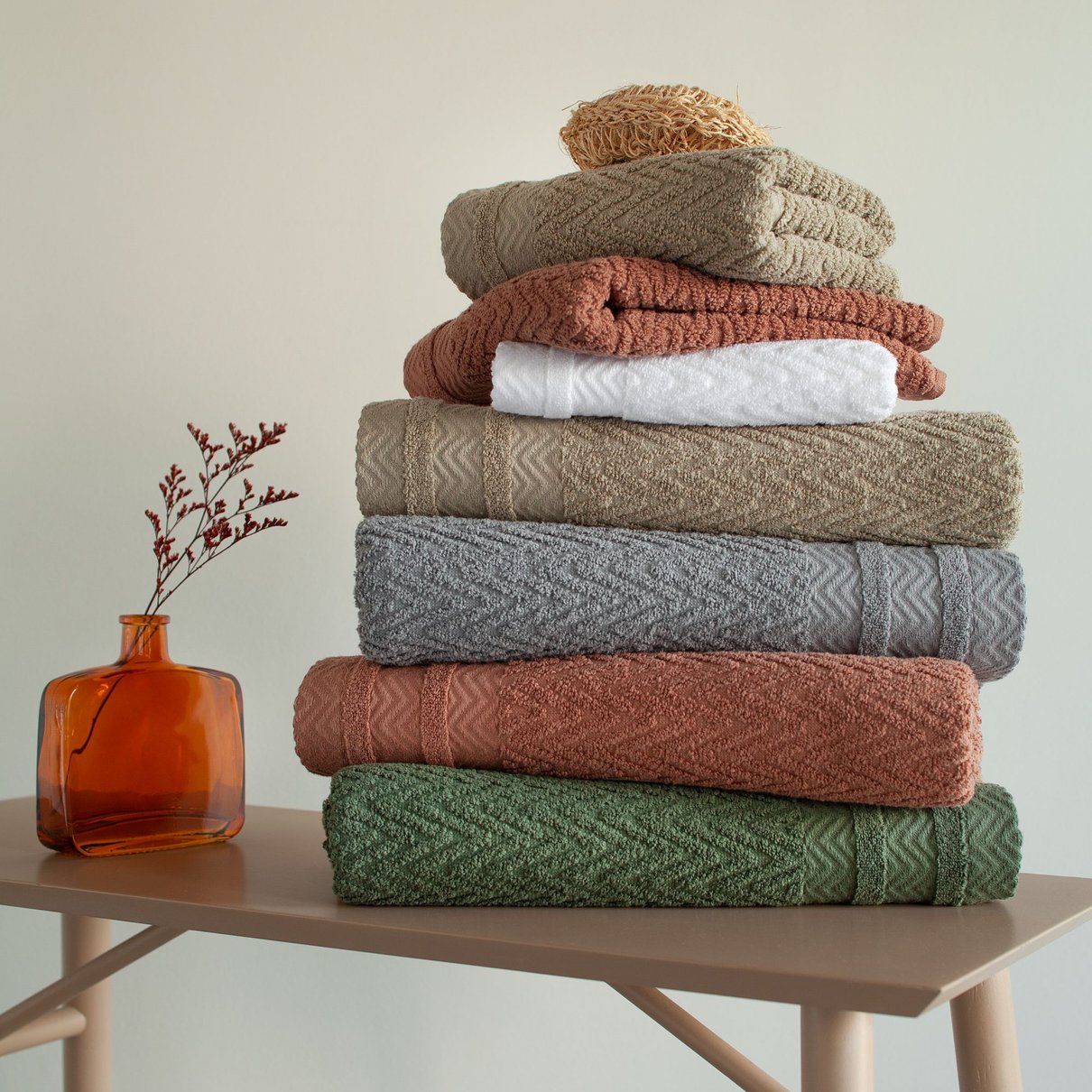 toalha de banho rosto felpuda premium grossa buddemeyer soul extra soft ambientada