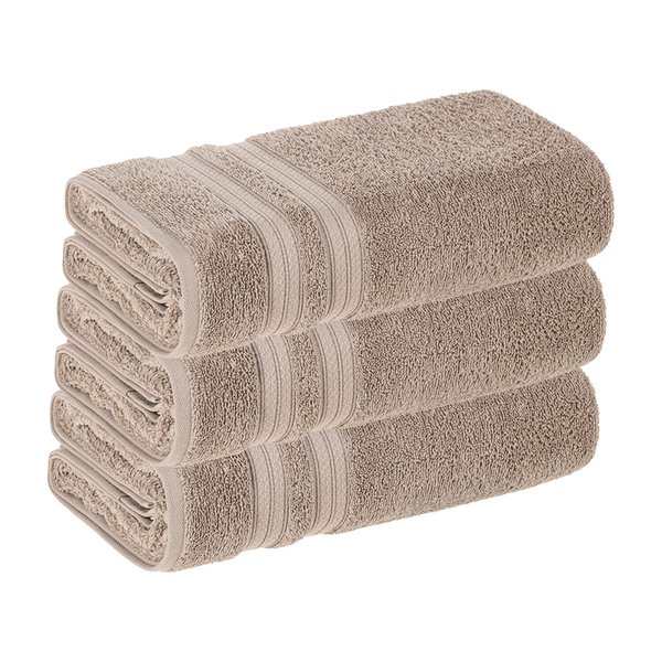 kit 3 pecas toalha de banho unika karsten camel