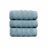kit 3 pecas toalha de rosto fio penteado atlantica aura azul acinzentado