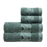 jogo toalhas 4 pecas jacquard coracoes verde cha