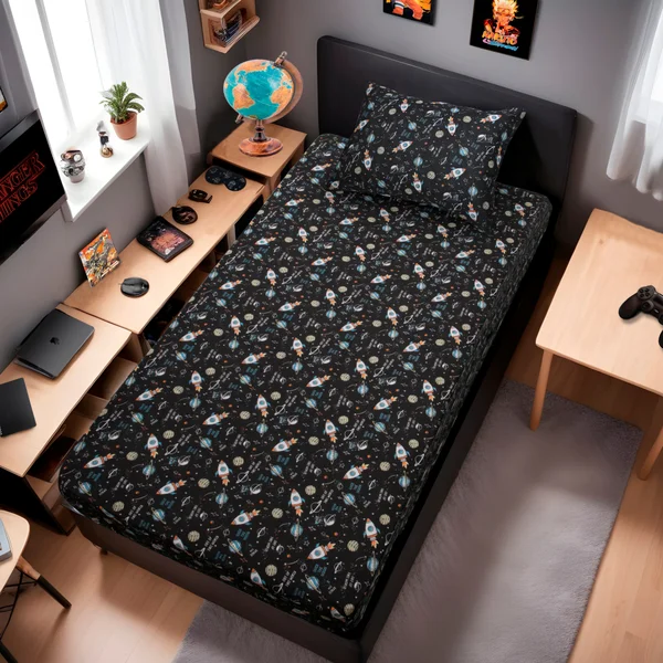 jogo de cama solteiro preto