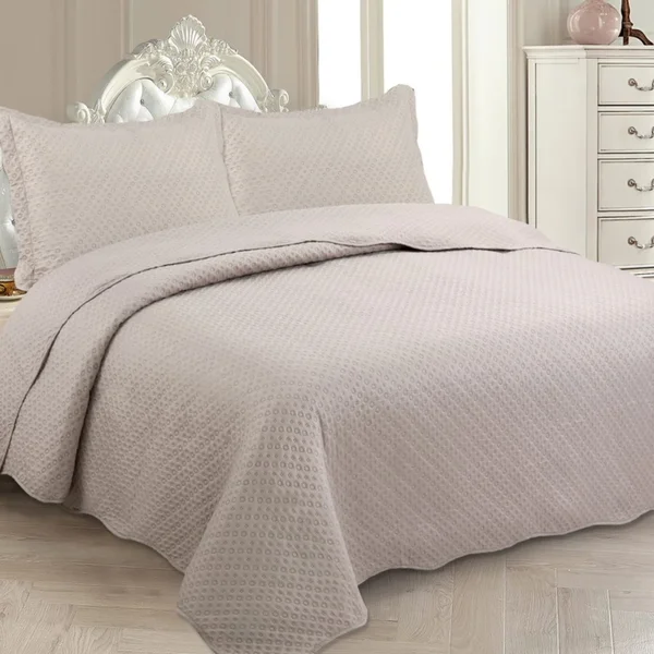 colcha de cama cinza