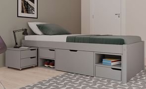 cama de solteiro com moveis