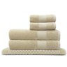 foto jogo de toalhas 5 pecas fio penteado monaco bege 820