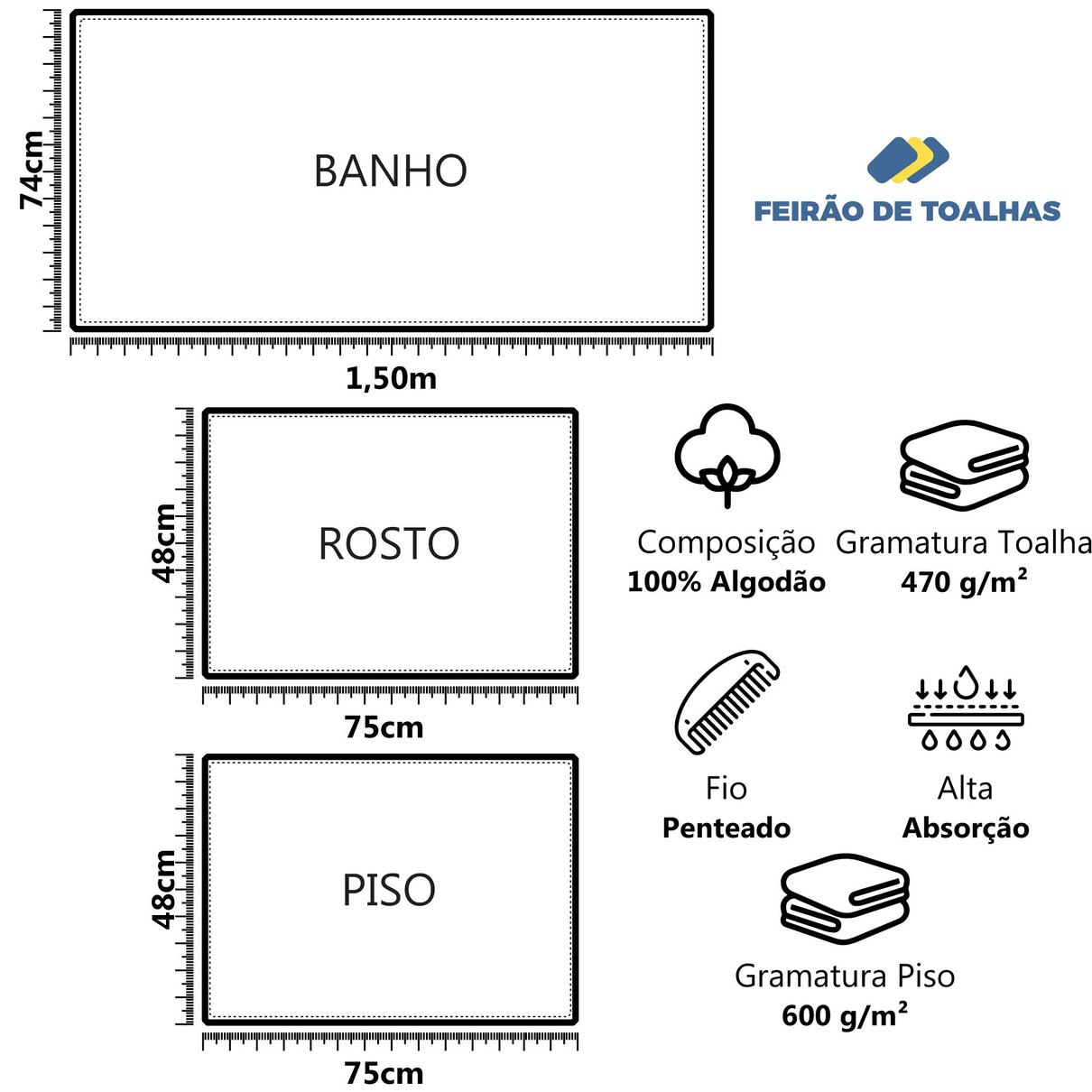 jogo de toalhas gigantes 5 pecas fio penteado algodao premium monaco img comple