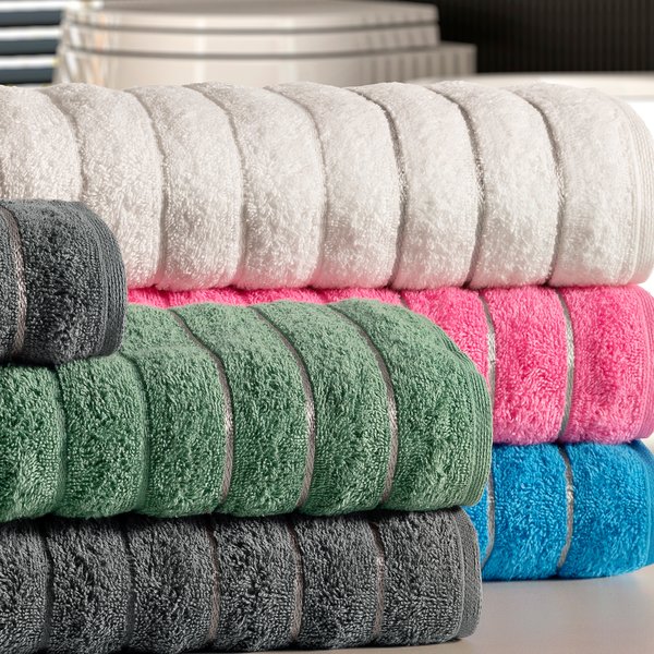 foto toalha banho gigante fio penteado santorini detalhe