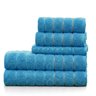 foto jogo 5 pecas toalha banhao gigante fio penteado santorini azul 635