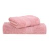 jogo 2 pecas toalha de banho banhao canelado buddemeyer fio penteado rosa 1997