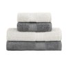 jogo 4 pecas toalha de banho banhao canelado buddemeyer fio penteado cinza 1938 e cinza claro 1744