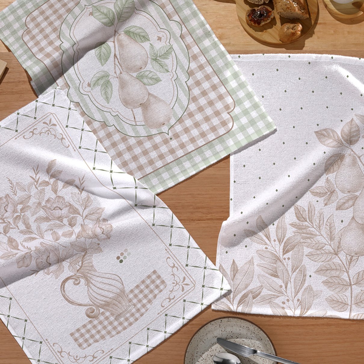 pano de copa felpudo estampado dohler outono floral detalhe