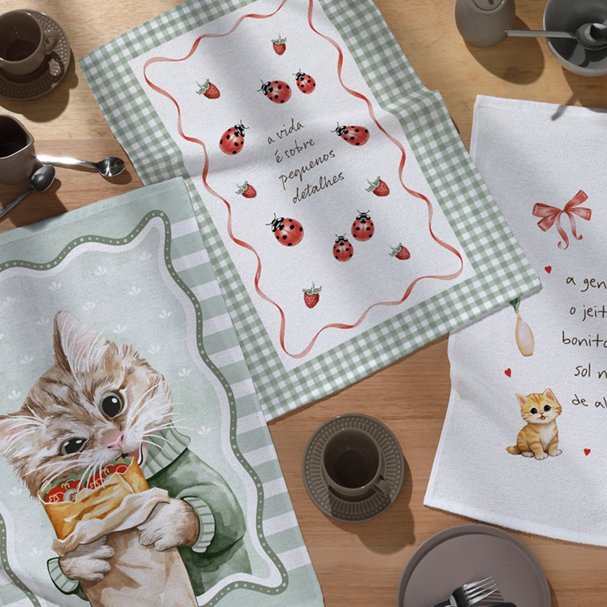 pano de copa felpudo estampado dohler fofuras detalhe