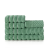 jogo de toalhas gigantes 5 pecas 540g fio penteado algodao premium santorini still verde 436