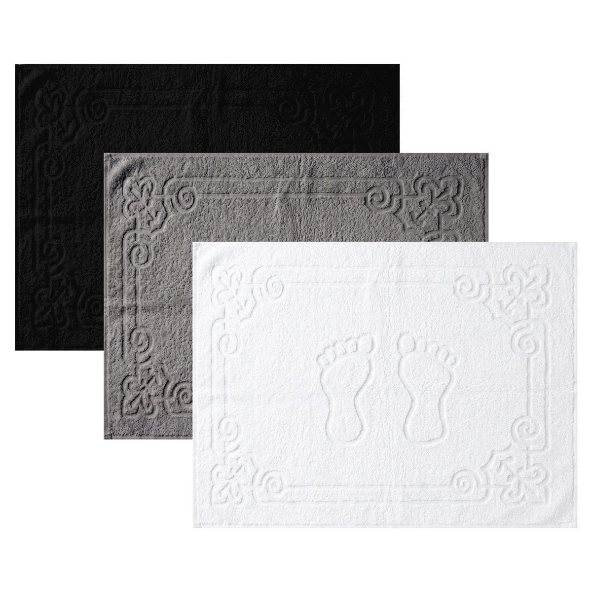 gif kit 3 pecas tapete piso para banheiro luxo reistin