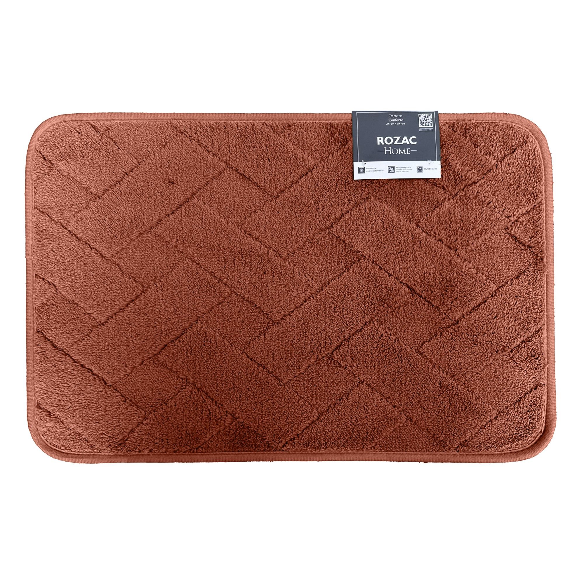 Tapete Antiderrapante Extra Soft Rozac - Conforto - Bombay Brown