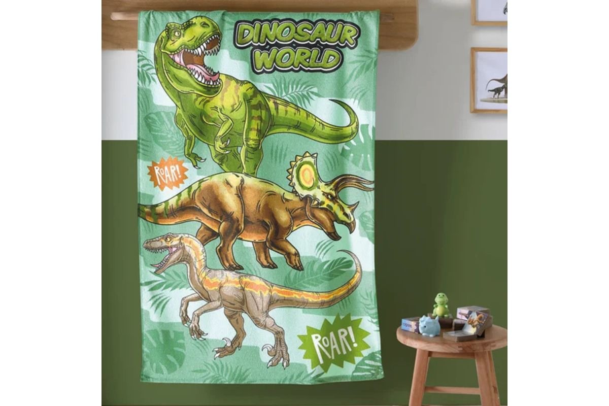 toalha de banho dinossauros