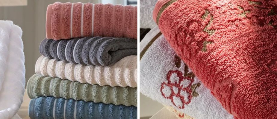 Jacquard e Fio Penteado: o que muda em uma toalha de banho